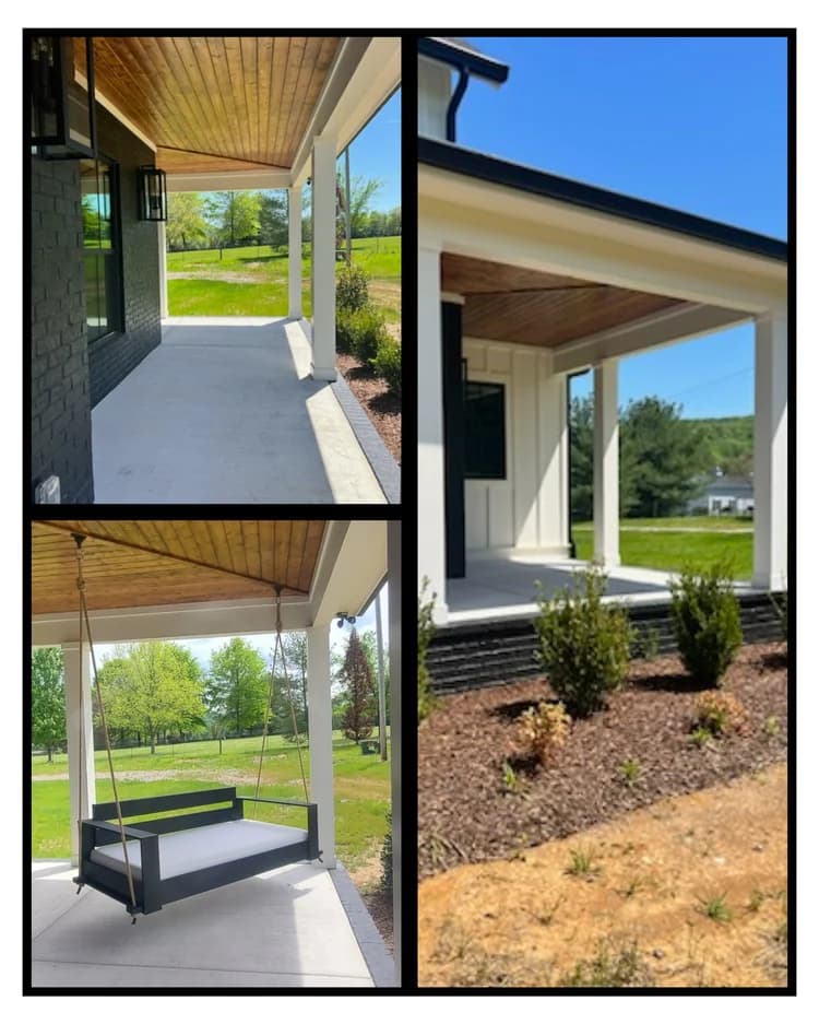 Custom porch swing bed build and install photo